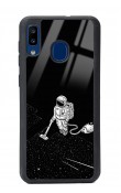 Samsung A20 Astronot Tatiana Tasarımlı Glossy Telefon Kılıfı