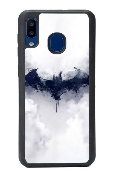 Samsung A20 Beyaz Batman Tasarımlı Glossy Telefon Kılıfı