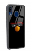 Samsung A20 Black Angry Birds Tasarımlı Glossy Telefon Kılıfı