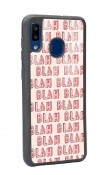 Samsung A20 Blah Blah Tasarımlı Glossy Telefon Kılıfı