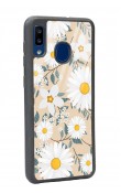 Samsung A20 Büyük Papatya Tasarımlı Glossy Telefon Kılıfı