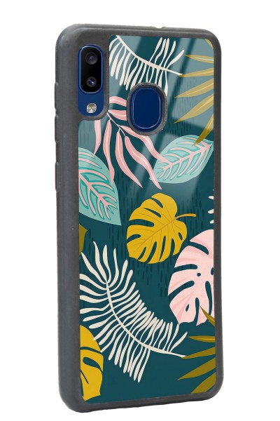 Samsung A20 Color Leaf Tasarımlı Glossy Telefon Kılıfı