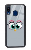 Samsung A20 Grey Angry Birds Tasarımlı Glossy Telefon Kılıfı
