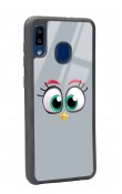 Samsung A20 Grey Angry Birds Tasarımlı Glossy Telefon Kılıfı