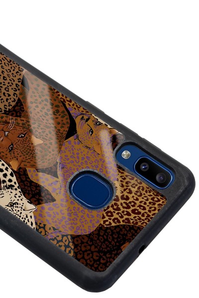 Samsung A20 Leoparlar Tasarımlı Glossy Telefon Kılıfı
