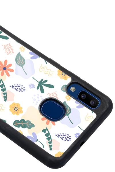 Samsung A20 Minik Çiçekler Tasarımlı Glossy Telefon Kılıfı