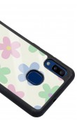 Samsung A20 Nude Çiçek Tasarımlı Glossy Telefon Kılıfı