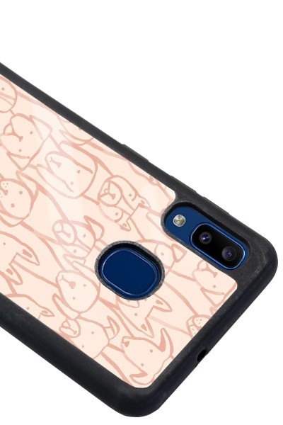 Samsung A20 Pink Dog Tasarımlı Glossy Telefon Kılıfı
