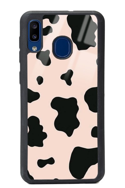 Samsung A20 Pink Milky Tasarımlı Glossy Telefon Kılıfı