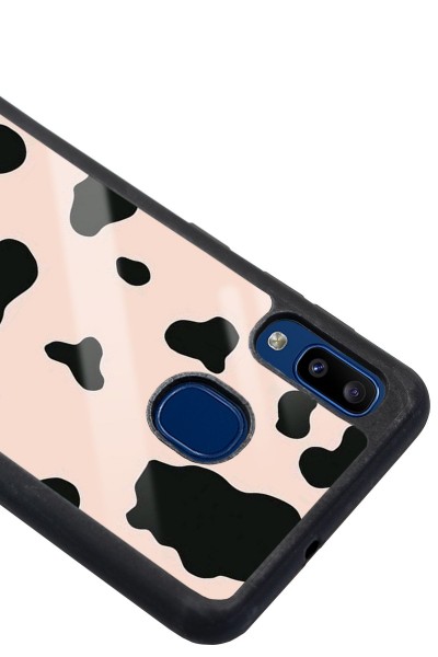 Samsung A20 Pink Milky Tasarımlı Glossy Telefon Kılıfı