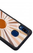 Samsung A20 Retro Güneş Tasarımlı Glossy Telefon Kılıfı