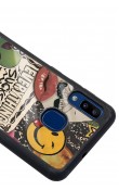 Samsung A20 Retro Sticker Tasarımlı Glossy Telefon Kılıfı