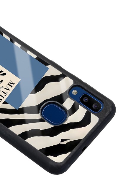 Samsung A20 Zebra Matısse Tasarımlı Glossy Telefon Kılıfı