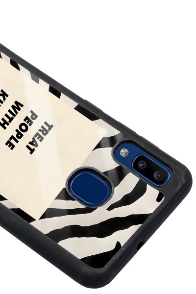 Samsung A20 Zebra Motto Tasarımlı Glossy Telefon Kılıfı