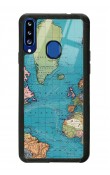 Samsung A20s Atlantic Map Tasarımlı Glossy Telefon Kılıfı