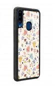 Samsung A20s Beyaz Bindanlı Tasarımlı Glossy Telefon Kılıfı