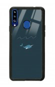 Samsung A20s Doodle Fish Tasarımlı Glossy Telefon Kılıfı