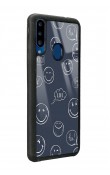 Samsung A20s Doodle Smile Tasarımlı Glossy Telefon Kılıfı