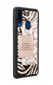 Samsung A20s Emoji Zebra Tasarımlı Glossy Telefon Kılıfı