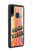 Samsung A20s Good Vibes Tasarımlı Glossy Telefon Kılıfı
