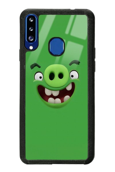 Samsung A20s Green Angry Birds Tasarımlı Glossy Telefon Kılıfı