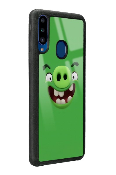 Samsung A20s Green Angry Birds Tasarımlı Glossy Telefon Kılıfı