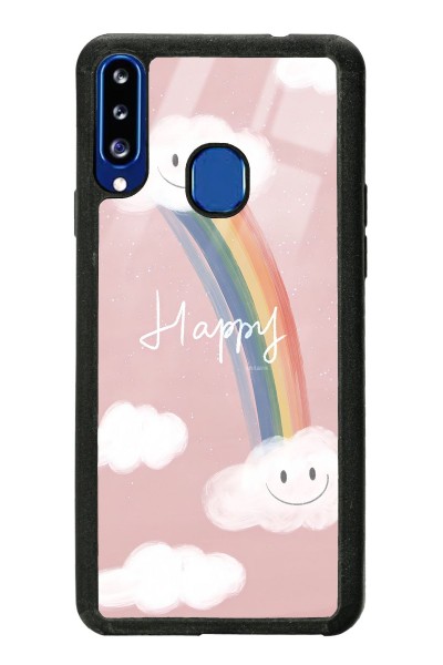 Samsung A20s Happy Cloude Tasarımlı Glossy Telefon Kılıfı