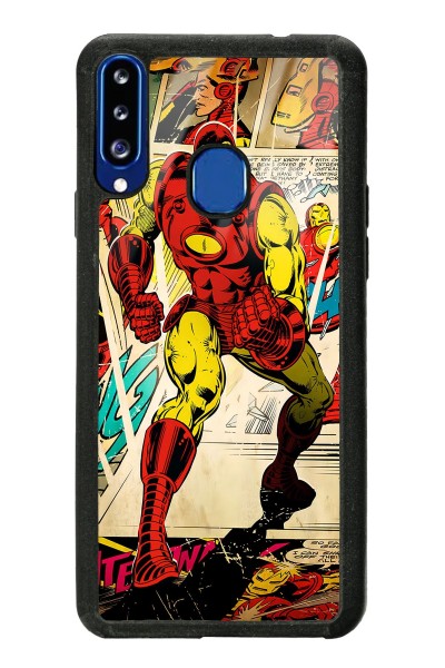 Samsung A20s iron Man Demir Adam Tasarımlı Glossy Telefon Kılıfı