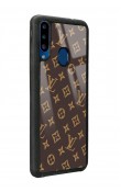 Samsung A20s Kahverengi LV Tasarımlı Glossy Telefon Kılıfı