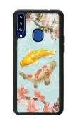 Samsung A20s Koi Balığı Tasarımlı Glossy Telefon Kılıfı