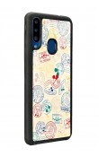 Samsung A20s Mickey Stamp Tasarımlı Glossy Telefon Kılıfı