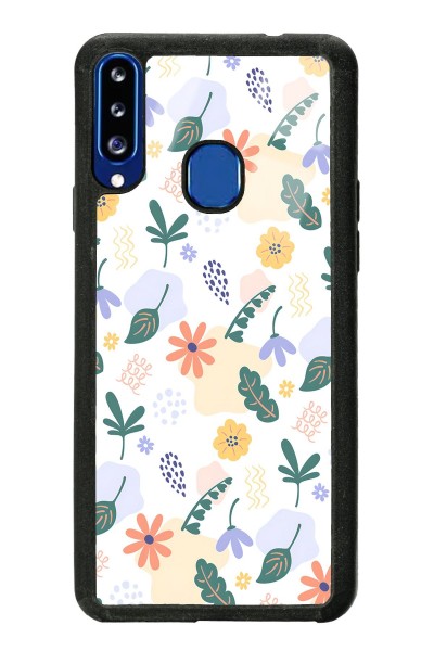 Samsung A20s Minik Çiçekler Tasarımlı Glossy Telefon Kılıfı