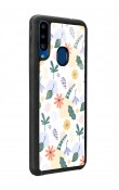 Samsung A20s Minik Çiçekler Tasarımlı Glossy Telefon Kılıfı