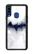 Samsung A20s  Uyumlu Beyaz Batman Tasarımlı Glossy Telefon Kılıfı