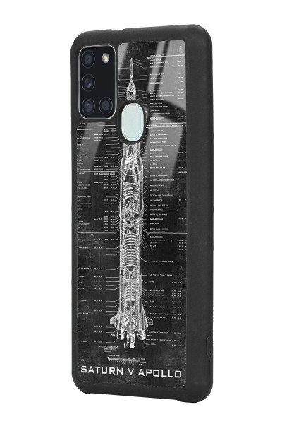 Samsung A21s Apollo Plan Tasarımlı Glossy Telefon Kılıfı