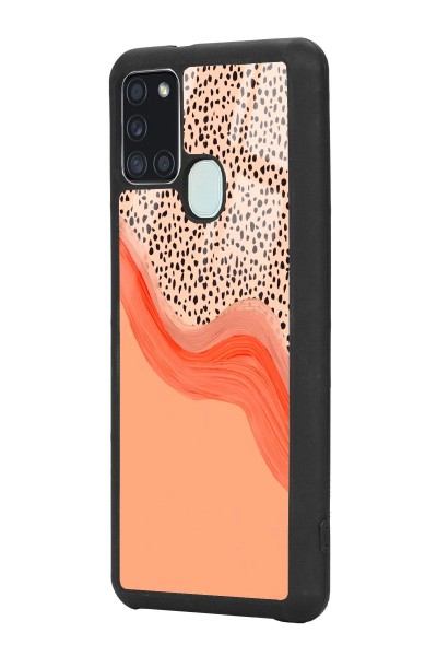 Samsung A21s Nude Benekli Tasarımlı Glossy Telefon Kılıfı