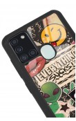 Samsung A21s Retro Sticker Tasarımlı Glossy Telefon Kılıfı