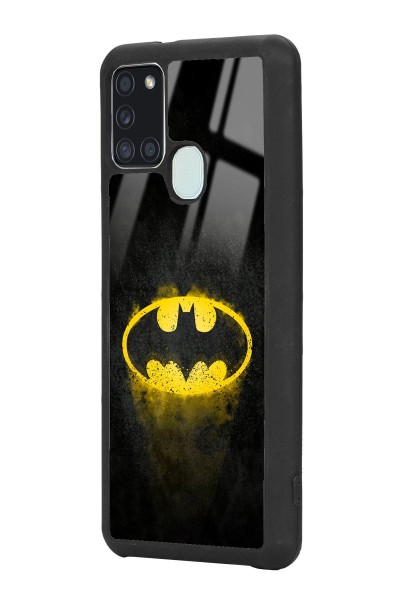 Samsung A21s Yellow Batman Tasarımlı Glossy Telefon Kılıfı