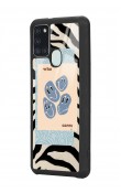 Samsung A21s Zebra Emoji Tasarımlı Glossy Telefon Kılıfı