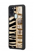 Samsung A21s Zebra Gazete Tasarımlı Glossy Telefon Kılıfı