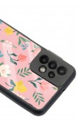 Samsung A23 Pinky Flowers Tasarımlı Glossy Telefon Kılıfı