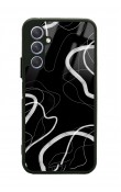 Samsung A24 Black Wave Tasarımlı Glossy Telefon Kılıfı