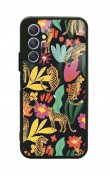 Samsung A24 Çiçekli Kediler Tasarımlı Glossy Telefon Kılıfı