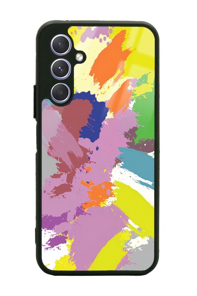 Samsung A24 Colored Brush Tasarımlı Glossy Telefon Kılıfı