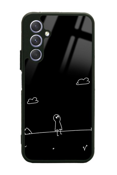Samsung A24 Doodle Casper Tasarımlı Glossy Telefon Kılıfı