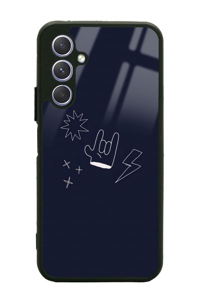 Samsung A24 Doodle Punk Tasarımlı Glossy Telefon Kılıfı