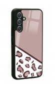 Samsung A24 Kahve Leopar Tasarımlı Glossy Telefon Kılıfı