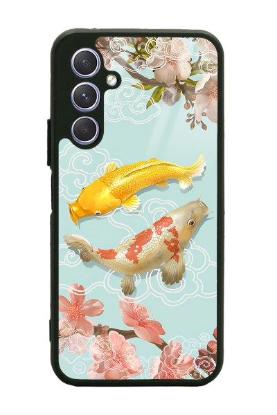 Samsung A24 Koi Balığı Tasarımlı Glossy Telefon Kılıfı