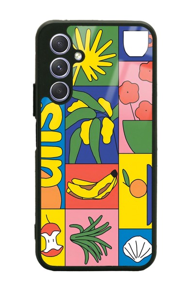 Samsung A24 Retro Collage Tasarımlı Glossy Telefon Kılıfı