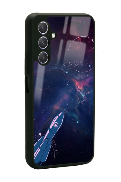 Samsung A24 Space Rocket Tasarımlı Glossy Telefon Kılıfı